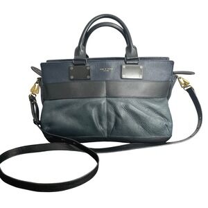 rag & bone Medium Pilot Satchel Navy Blue Italian Leather Crossbody Bag Handbag
